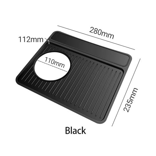 Silikon-Kaffeematte, kompatibel mit der oberen Abdeckung der Espressomaschine Breville 870/880, rutschfeste Espresso-Tampermatte aus lebensmittelechtem Silikon(Black) von CUDVOLHTU