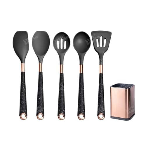 Silikon-Kochutensilien-Set, Küchen-Antihaft-Werkzeug, beschichteter Griff, Gadgets, BPA-freies Küchengeschirr, hitzebeständiges Spatel-Set(B05-1) von CUDVOLHTU