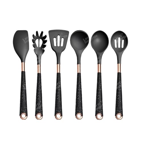 Silikon-Kochutensilien-Set, Küchen-Antihaft-Werkzeug, beschichteter Griff, Gadgets, BPA-freies Küchengeschirr, hitzebeständiges Spatel-Set(B06) von CUDVOLHTU