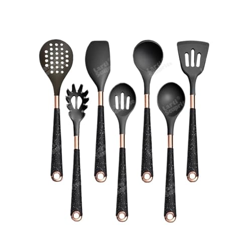 Silikon-Kochutensilien-Set, Küchen-Antihaft-Werkzeug, beschichteter Griff, Gadgets, BPA-freies Küchengeschirr, hitzebeständiges Spatel-Set(B07) von CUDVOLHTU