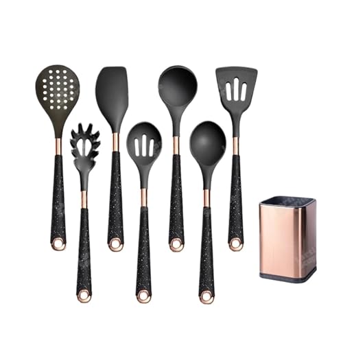 Silikon-Kochutensilien-Set, Küchen-Antihaft-Werkzeug, beschichteter Griff, Gadgets, BPA-freies Küchengeschirr, hitzebeständiges Spatel-Set(B07-1) von CUDVOLHTU