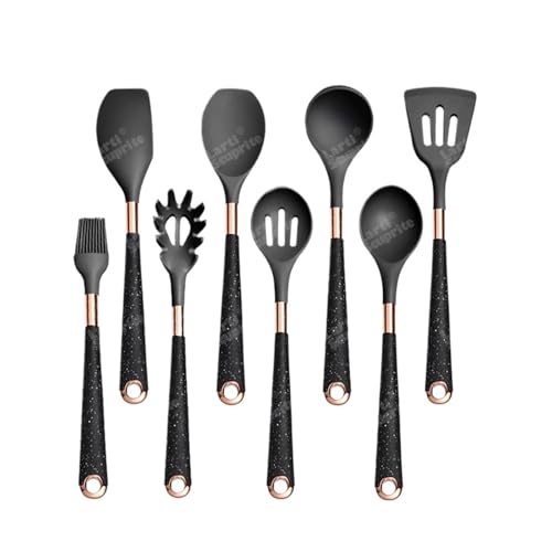Silikon-Kochutensilien-Set, Küchen-Antihaft-Werkzeug, beschichteter Griff, Gadgets, BPA-freies Küchengeschirr, hitzebeständiges Spatel-Set(B08) von CUDVOLHTU