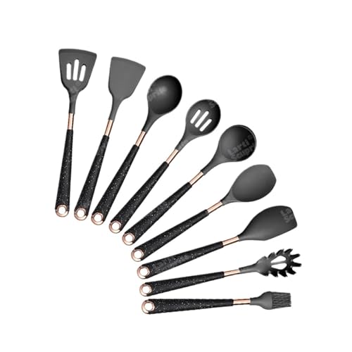 Silikon-Kochutensilien-Set, Küchen-Antihaft-Werkzeug, beschichteter Griff, Gadgets, BPA-freies Küchengeschirr, hitzebeständiges Spatel-Set(B09) von CUDVOLHTU