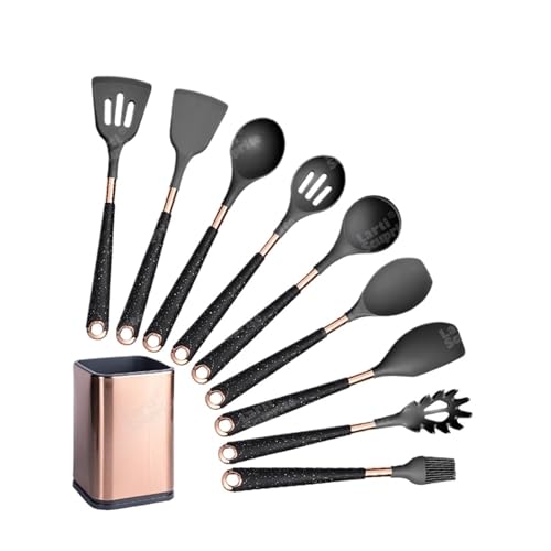 Silikon-Kochutensilien-Set, Küchen-Antihaft-Werkzeug, beschichteter Griff, Gadgets, BPA-freies Küchengeschirr, hitzebeständiges Spatel-Set(B09-1) von CUDVOLHTU