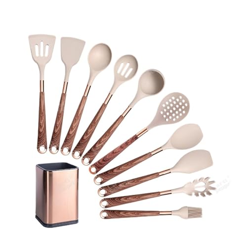 Silikon-Kochutensilien-Set, Küchen-Antihaft-Werkzeug, beschichteter Griff, Gadgets, BPA-freies Küchengeschirr, hitzebeständiges Spatel-Set(K010-1) von CUDVOLHTU