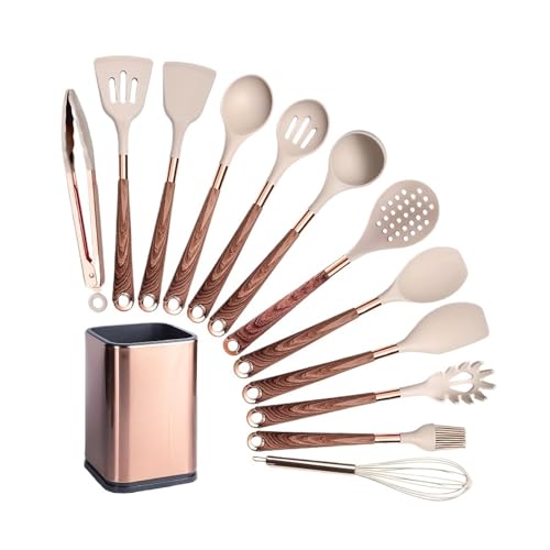 Silikon-Kochutensilien-Set, Küchen-Antihaft-Werkzeug, beschichteter Griff, Gadgets, BPA-freies Küchengeschirr, hitzebeständiges Spatel-Set(K012-1) von CUDVOLHTU