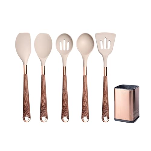 Silikon-Kochutensilien-Set, Küchen-Antihaft-Werkzeug, beschichteter Griff, Gadgets, BPA-freies Küchengeschirr, hitzebeständiges Spatel-Set(K05-1) von CUDVOLHTU
