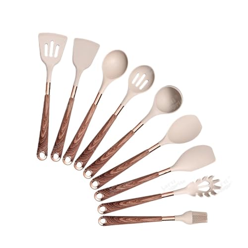 Silikon-Kochutensilien-Set, Küchen-Antihaft-Werkzeug, beschichteter Griff, Gadgets, BPA-freies Küchengeschirr, hitzebeständiges Spatel-Set(K09) von CUDVOLHTU