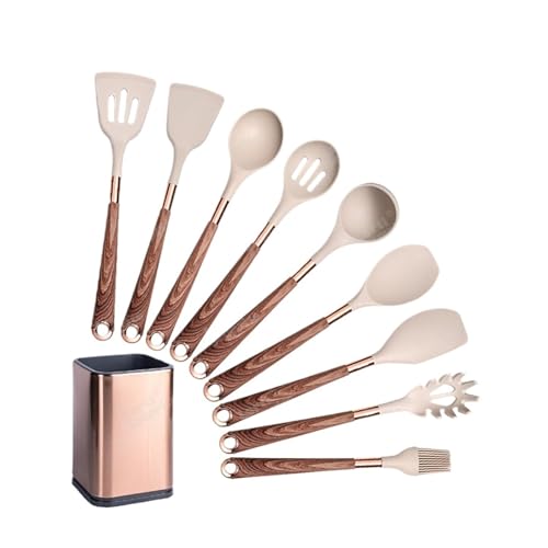 Silikon-Kochutensilien-Set, Küchen-Antihaft-Werkzeug, beschichteter Griff, Gadgets, BPA-freies Küchengeschirr, hitzebeständiges Spatel-Set(K09-1) von CUDVOLHTU