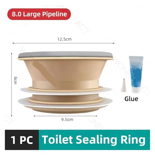 Toilettenflansch-Dichtungsring, Geruchsleckschutz, Silikon, Toiletten-Dichtungsring, universelles Toiletten-Dichtungsset(Toilet Sealing A1) von CUDVOLHTU