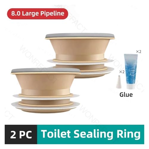 Toilettenflansch-Dichtungsring, Geruchsleckschutz, Silikon, Toiletten-Dichtungsring, universelles Toiletten-Dichtungsset(Toilet Sealing A2) von CUDVOLHTU