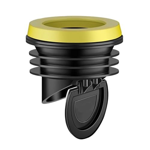 Toilettenflansch-Dichtungsring, Rückschlagventil, Gummiring, auslaufsicher, Ersatz-Reparaturflansche, Wachsringe(Black) von CUDVOLHTU