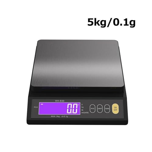 Wasserdichte digitale elektronische Küchenwaage LCD Home Food Snack 5 kg/0,1 g 10 kg/1 g Edelstahl Messwaage(5kg 0.1g) von CUDVOLHTU