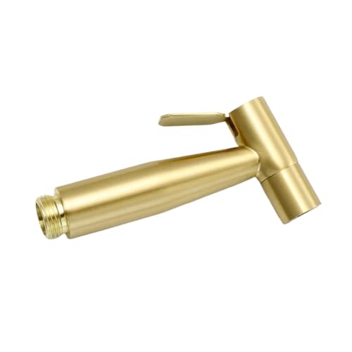 Zweiwege-Bidethahn aus gebürstetem Gold, Toiletten-Bidet-Duschkopf zur Selbstreinigung(Only sprayer) von CUDVOLHTU