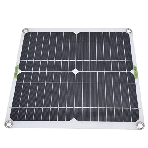 CUEI Solarpanel, 200W 5V 3A tragbares Solarladegerät, Kit mit Autoladegerät Krokodilklemme 4 Saugnäpfe für Wohnmobile, Ventilatoren, Boote, Camping, Lichter, Kameras, Auto von CUEI