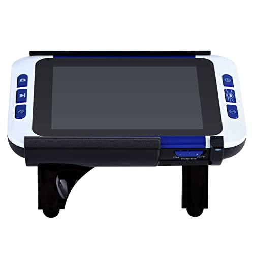 Tragbare elektronische Lesehilfe, 2X-32X Zoom 3,5-Zoll-TFT-LCD-Video-Digitallupe mit Fotospeicher, Mini-USB-Schnittstelle, Unterstützung für AV-Ausgang zum Fernseher, Handleselupe für Sehbehinderte von CUEI