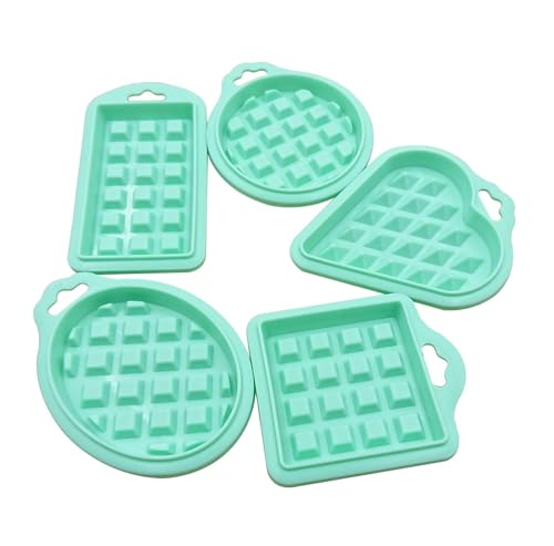 CUEMOON 5Pcs Waffelform, Waffel-Maker Silikonbackform Waffeln, Silikonform Waffelplatten Zubehör, Backform Kompatibel Silikon-Waffelform Waffel-Silikonmatte von CUEMOON