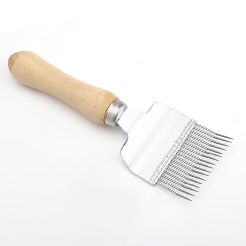 CUEMOON Edelstahl Entdeckelungsgabel Imkereiausrüstung Bienenzucht Perfektes Bienenstock Werkzeug für Imker CUEMOON Edelstahl Entdeckelungsgabel Imkereiausrüstung Bienenzucht Perfektes Bienenstock Werkzeug für Imker von CUEMOON