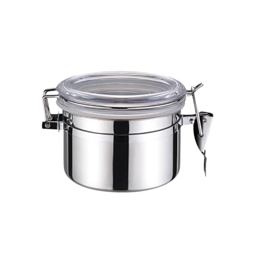 CUEMOON Kaffeedose Luftdichten Dose Edelstahl, Kaffeebehälter mit Großer Kapazität, für Kaffeebohnen, Tee oder Zucker, 10 * 7.5cm von CUEMOON
