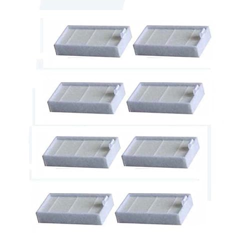 CUGBHSEGP 6 STÜCKE Schwamm-Hepa-Filter 4 STÜCKE Seitenbürste Roboter-Staubsaugerteile, Kompatibel Mit Ilife, V55 V50 V5 V5s V3 V3s V50 Pro X5 Staubsaugerkartusche(8 hepa Filter) von CUGBHSEGP