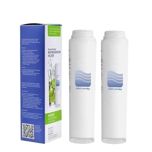 Ersatz-Wasserfilter for Kühlschränke, MSWF-Ersatz, kompatibel mit GE WR02X12345 WR02X12801 RWF1062 MSWFD WR02X12801 101821-B 238C2334P003 AP3997949, gefiltertes Kühlschrankwasser(2pcs) von CUGBHSEGP