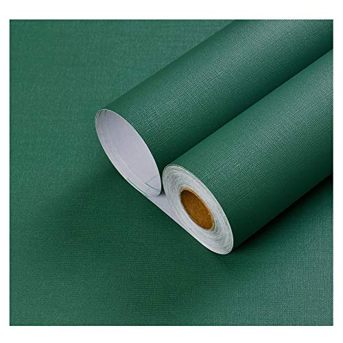 bandezid Möbelfolie Selbstklebend Türen PVC Folie Küche Bastefolie Türfolie Holz Dekor Möbelfolie für Schrank Selbstklebende Folie-Moosgrün 60cm*3m von CUHAWUDBA