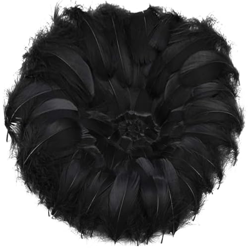 200 StüCk Bastel Federn Zum Basteln,deko Federn,Natürliche Federn,FüR Traumfänger Basteln,DIY Party,Urlaub Ohrringe Hut,Hochzeiten Und Bastelprojekte,Jeweils 7 bis 12 cm Lang (Schwarz) von CUIDAKJ