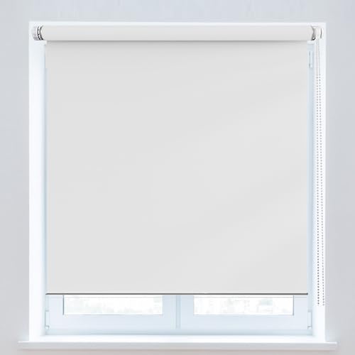 Aluminium-Jalousie 120 x 160 cm, Blickdicht Sichtschutz Sonnenschutz, Jalousie, mit Aluminium-Schienen, für Dachfenster, Weiß von CUIMEI