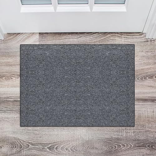 CUIMEI Läufer, Fußmatte 50 x 80 cm Langlebig strapazierfähig Wohnteppich oder Läufer Mit Ölfest Und Wasserdicht Für Drinnen und Draußen, Dunkelgrau von CUIMEI