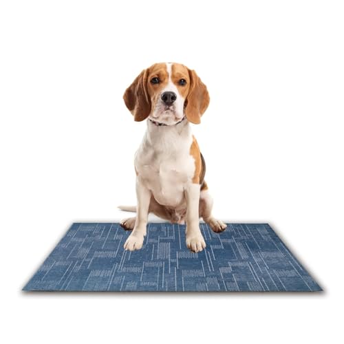 CUIMEI Läufer Teppich 80 x 230 cm rutschfest Waschbar Wohnteppich oder Läufer Mit Rutschfester Unterseite für Schlafzimmer Kinderzimmer, Blau von CUIMEI