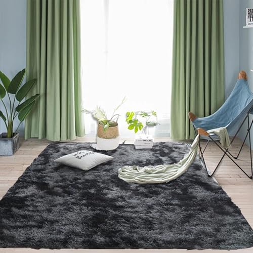 CUIMEI Teppich Schlafzimmer 35 x 100 cm, Einfarbiges Design, Langflor Modern Kunstfell Weich Flauschig, für Kinderzimmer Einfarbig Uni Modern Teppiche, Dunkelgrau CUIMEI Teppich Schlafzimmer 35 x 100 cm, Einfarbiges Design, Langflor Modern Kunstfell Weich Flauschig, für Kinderzimmer Einfarbig Uni Modern Teppiche, Dunkelgrau von CUIMEI