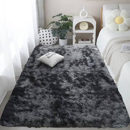 CUIMEI Teppich Schlafzimmer Flauschig 70 x 100 cm, Spitzenqualität, Pflegeleicht Einfarbig, Flauschige Oberfläche, Robust, für Badezimmer Flur Teppich Wohnzimmer Kurzflor, Dunkelgrau CUIMEI Teppich Schlafzimmer Flauschig 70 x 100 cm, Spitzenqualität, Pflegeleicht Einfarbig, Flauschige Oberfläche, Robust, für Badezimmer Flur Teppich Wohnzimmer Kurzflor, Dunkelgrau von CUIMEI