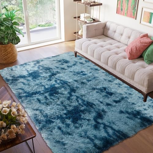 CUIMEI Teppich Schlafzimmer Flauschig 90 x 90 cm, Einfarbiges Design, Langflor Modern Kunstfell Weich Flauschig, für Kinderzimmer Schlafzimmer Bettvorleger Teppich, Dunkelblau CUIMEI Teppich Schlafzimmer Flauschig 90 x 90 cm, Einfarbiges Design, Langflor Modern Kunstfell Weich Flauschig, für Kinderzimmer Schlafzimmer Bettvorleger Teppich, Dunkelblau von CUIMEI