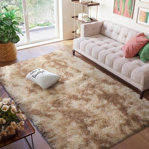 CUIMEI Teppich Wohnzimmer Schlafzimmer 75 x 85 cm, Einfarbiges Design, Langflor Modern Kunstfell Weich Flauschig, für Kinderzimmer Waschbarer Teppich Schlafzimmer, Khaki CUIMEI Teppich Wohnzimmer Schlafzimmer 75 x 85 cm, Einfarbiges Design, Langflor Modern Kunstfell Weich Flauschig, für Kinderzimmer Waschbarer Teppich Schlafzimmer, Khaki von CUIMEI