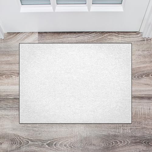 CUIMEI läufer küche 50 x 200 cm Langlebig strapazierfähig Wohnzimmer Teppich Mit Muster Für Drinnen und Draußen, Weiß von CUIMEI