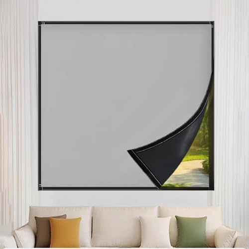 Ohne Bohren Hitzeschutzrollo 45 x 105 cm, Adjustable and Lightweight, Regular, Wasserdicht, Einfach zu Säubern Sonnenschutz Fensterrollo, mit Klettband für Fenster Türen, Grau von CUIMEI
