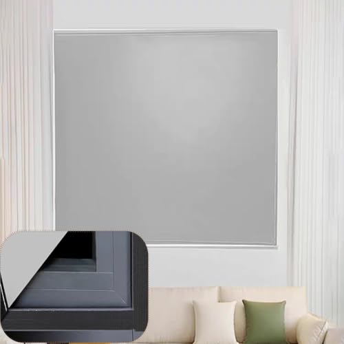 Rollo Verdunkelungsrollo 35 x 200 cm, Verdunkelung Energiesparend100% Lichtundurchlässig, Abnehmbar Fensterrollo Verdunklungsrollo, mit Klettband für Fenster Türen, Grau von CUIMEI
