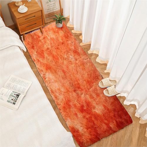 Shaggy Teppich 70 x 200 cm, Hohe Flordichte Angenehm Weich, Pflegeleicht Polyester, Hochflor, Anti-Rutsch-Rückseite, Flauschiger Moderner Teppich, Orange Shaggy Teppich 70 x 200 cm, Hohe Flordichte Angenehm Weich, Pflegeleicht Polyester, Hochflor, Anti-Rutsch-Rückseite, Flauschiger Moderner Teppich, Orange von CUIMEI