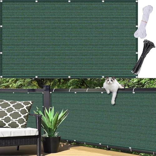 Sichtschutz für Balkon 60 x 250 cm, Windfest, Wetterbeständiges Und Pflegeleichtes, Schnelltrocknend, Balkonsichtschutz Sichtschutz, mit Kabelbinder für Garten, Grün Sichtschutz für Balkon 60 x 250 cm, Windfest, Wetterbeständiges Und Pflegeleichtes, Schnelltrocknend, Balkonsichtschutz Sichtschutz, mit Kabelbinder für Garten, Grün von CUIMEI
