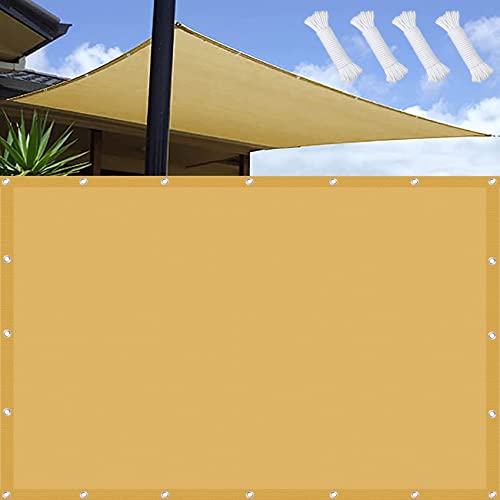 Sonnensegel Wasserdicht Rechteckig 1.2 x 1.8 m Wasserdicht 98% UV Schutz Sonnensegel Sonnenschutz Sonnendach 4 × 1.5 m Seile für Außenbereich,Garten, Creme Farben von CUIMEI