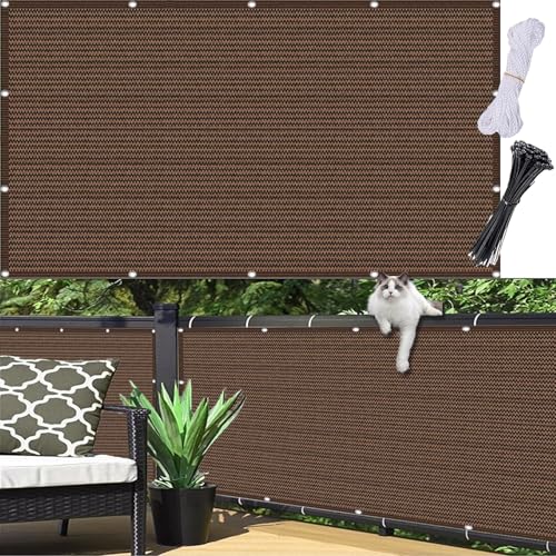 Sonnensegel Wetterfest 60 x 625 cm, Wind Und UV Schutz, Beständig, Ohne Bohren, Viele Größe Und Farben, Balkonschutz Balkon Abdeckung, mit Ösen Kordel für Garten, Braun Sonnensegel Wetterfest 60 x 625 cm, Wind Und UV Schutz, Beständig, Ohne Bohren, Viele Größe Und Farben, Balkonschutz Balkon Abdeckung, mit Ösen Kordel für Garten, Braun von CUIMEI