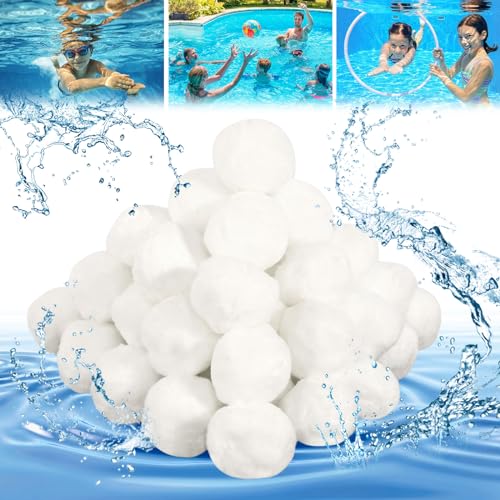 CUINIUNAID Filterbälle Pool Filterbälle für Sandfilteranlagen 1400g Ersetzen 50kg Pool Filterbälle Wiederverwendbar Filterballs Pool Filterbälle für Schwimmbad Aquarium Filteranlage von CUINIUNAID