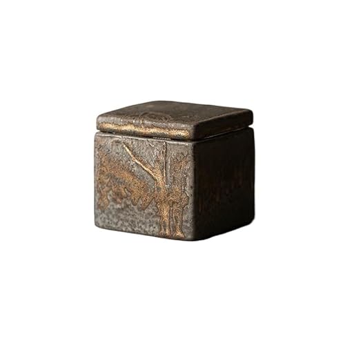 CUISGOR Teedose Retro vergoldete Teedosen, versiegelt, feuchtigkeits- und insektensicher, Vorratsdosen aus Keramik for den Haushalt, Vorratsdosen for Teelager Teedose(B) von CUISGOR