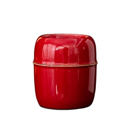 CUISGOR Teedose Verbotene Stadt Roter Tee Dosen Keramik Versiegelten Dosen Kleine Und Große Felsen Tee Zimt Schwarz Und Grün Tee Longjing Tragbare Dosen Teedose(L) von CUISGOR
