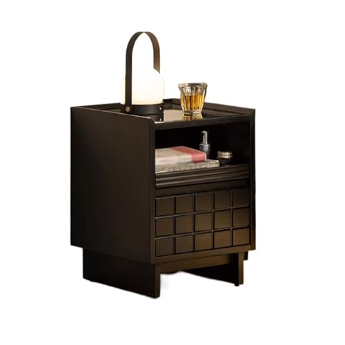 DIEYPOL Nachttisch Home Schlafzimmer Kleiner Lagerschrank Wohnzimmer Sofa Massivholz Seitenschrank Bettständer von CUISGOR