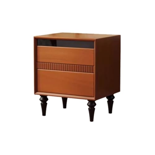 DIEYPOL Nachttisch Retro Massivholz Schlafzimmer Nachttisch Home Französisch Stil Einfache Nachttisch Bettständer von CUISGOR