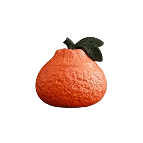 Teedose Gute Glück Orange Tee Können Chinesische Keramik Kleine Versiegelt Pu'er Schwarz Und Grün Teedose(B) von CUISGOR