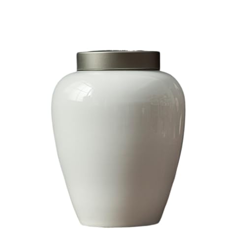 Teedose Keramik Bulk Teebehälter, Doppelschicht-Metalldeckel versiegelt Glas, Teebehälter, Teebehälter, Teebehälter, Küche Lagerung Teebehälter(B-l) von CUISGOR