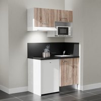 Kochnischen K02L-PT - 120 cm mit Arbeitsplatte und spüle - Holzfront - strukturierte schwarze Arbeitsplatte - Edelstahl-Spüle - Kredenzen ja Kochnischen K02L-PT - 120 cm mit Arbeitsplatte und spüle - Holzfront - strukturierte schwarze Arbeitsplatte - Edelstahl-Spüle - Kredenzen ja von CUISIBANE