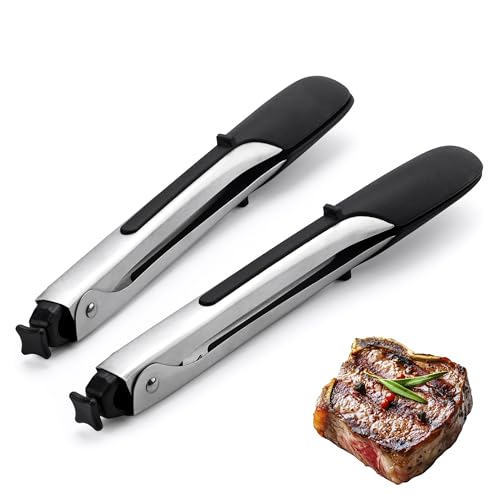 CUISITOOL Premium-Küchenzange aus Edelstahl, mit Verriegelung, Kochzange mit Silikonspitze, 2er-Set, 22,9 cm Lange Zangen CUISITOOL Premium-Küchenzange aus Edelstahl, mit Verriegelung, Kochzange mit Silikonspitze, 2er-Set, 22,9 cm Lange Zangen von CUISITOOL